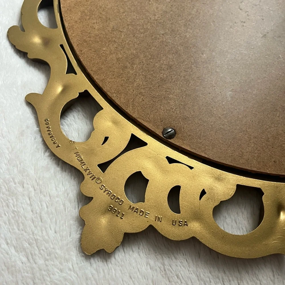 Vintage Syroco Ornate Gold Oval Wall Mirror